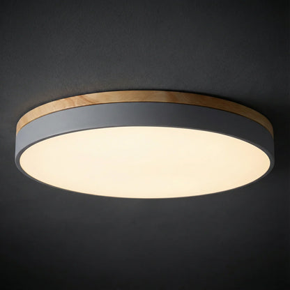 Contemporary Wood Trim Ceiling Light 1-Light