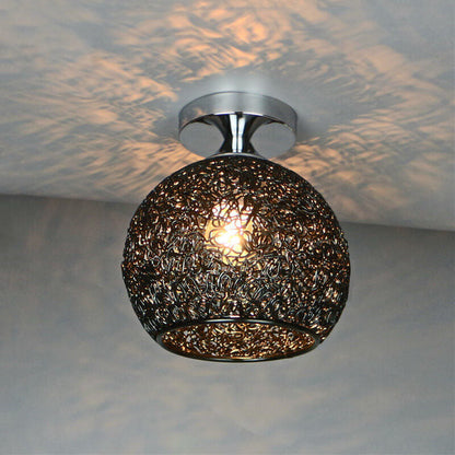 Modern Textured Dome Semi-Flush Ceiling Light | LED 1-Light
