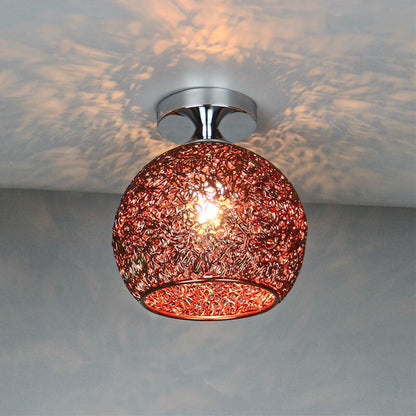 Modern Textured Dome Semi-Flush Ceiling Light | LED 1-Light