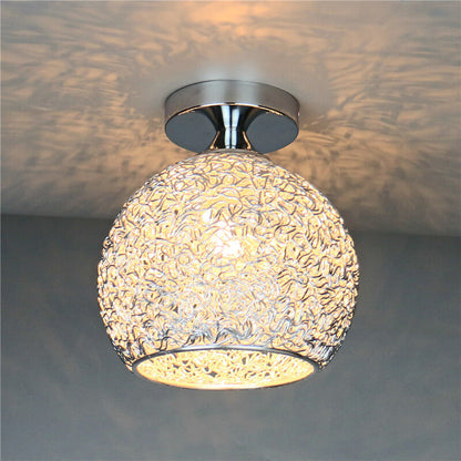 Modern Textured Dome Semi-Flush Ceiling Light | LED 1-Light