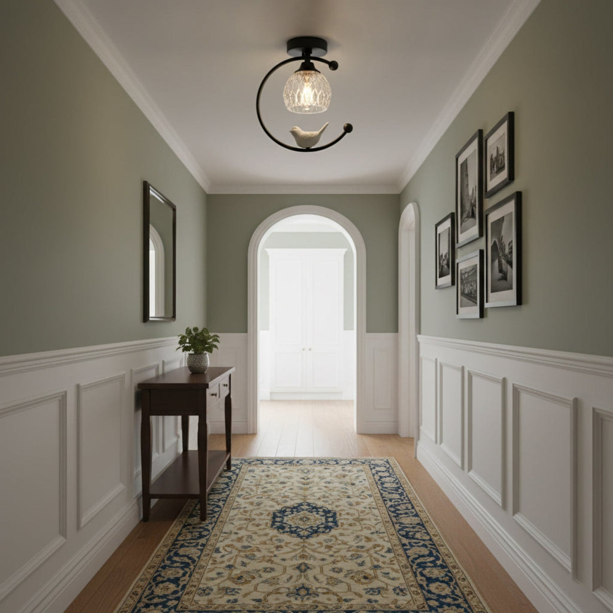 Modern Brass Solid Flush Ceiling Light 1-Light