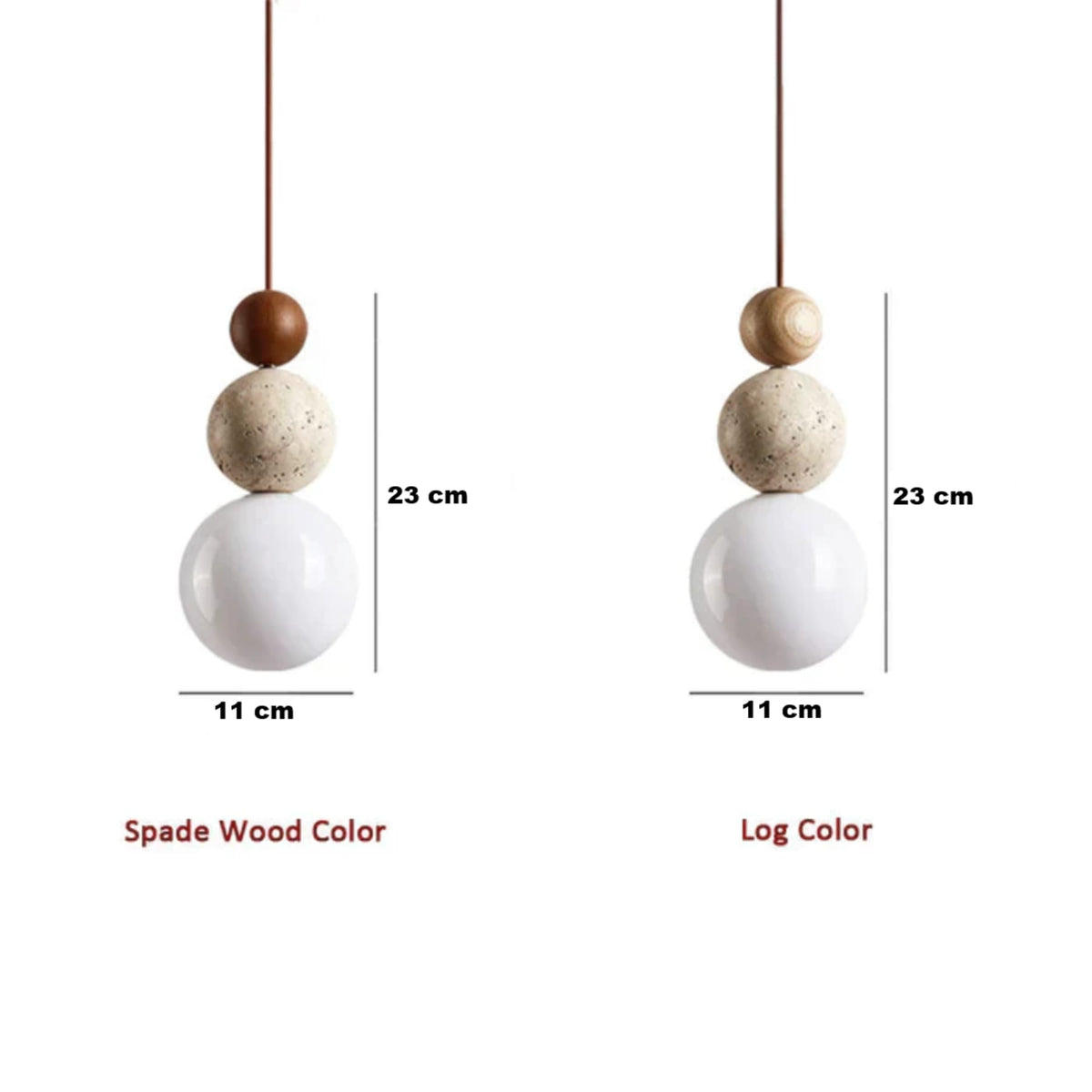 Minimalist Travertine Pendant Light 1-Light
