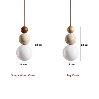 Minimalist Travertine Pendant Light 1-Light