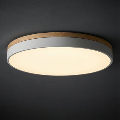 Contemporary Wood Trim Ceiling Light 1-Light