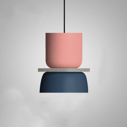 Scandinavian Zinc Alloy Dual-tone Dome Pendant Light LED 1-light