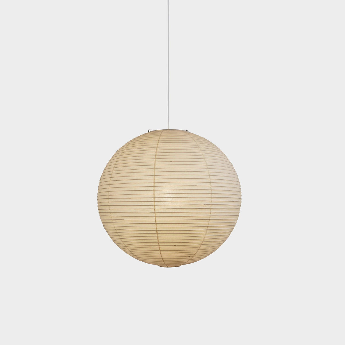 Contemporary Paper Ribbed Shade Pendant Light 1-Light
