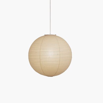 Contemporary Paper Ribbed Shade Pendant Light 1-Light
