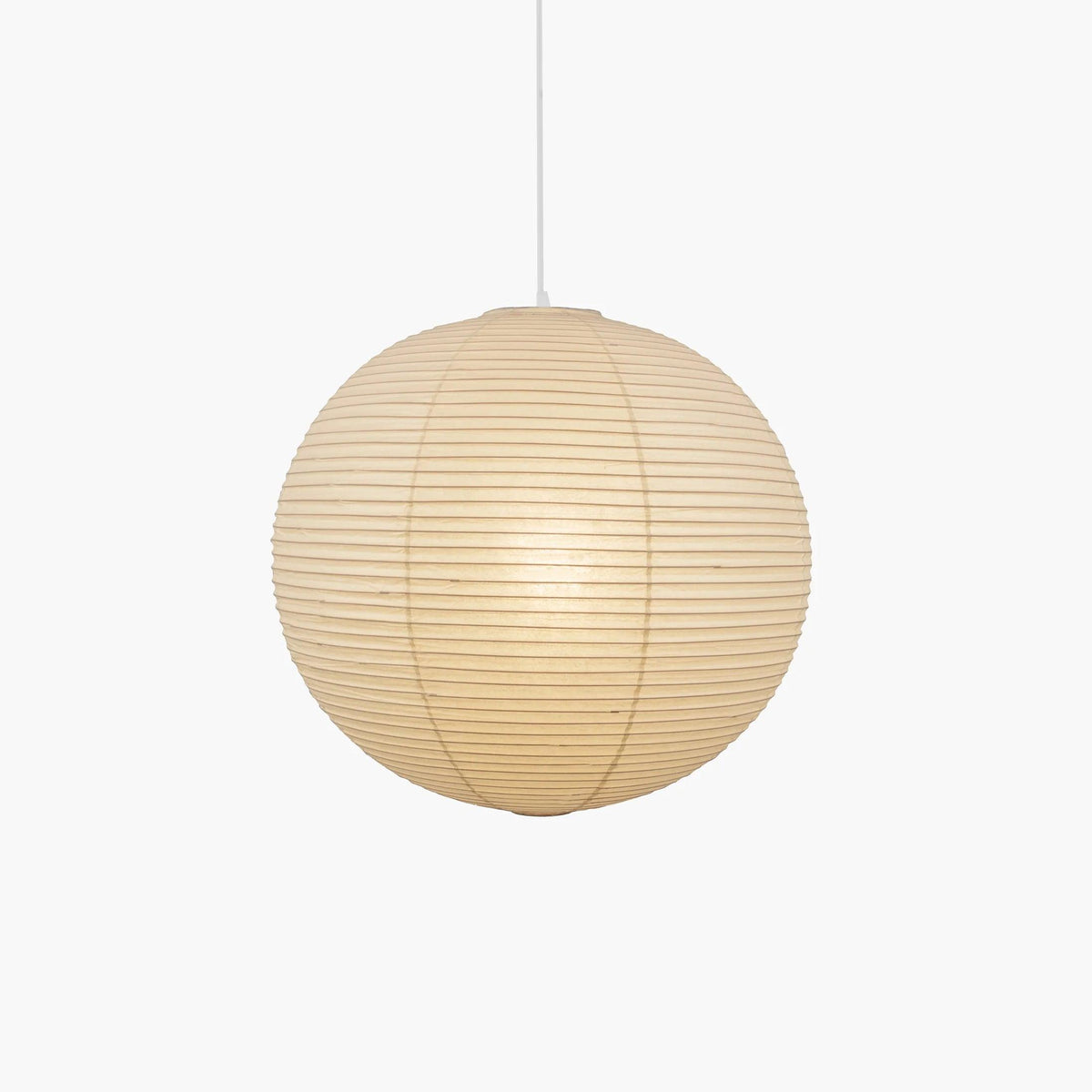 Contemporary Paper Ribbed Shade Pendant Light 1-Light