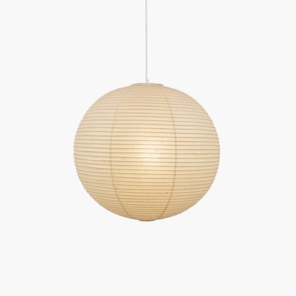 Contemporary Paper Ribbed Shade Pendant Light 1-Light