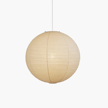 Contemporary Paper Ribbed Shade Pendant Light 1-Light
