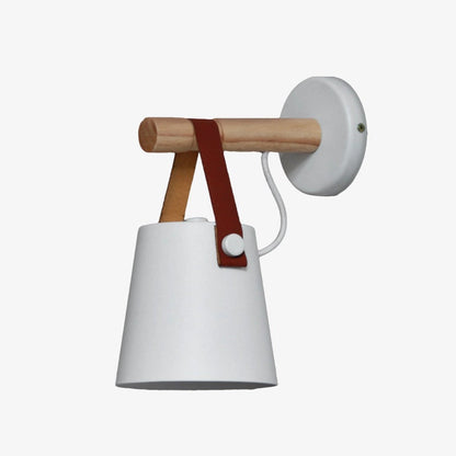 Contemporary Wood Strap Wall Light 1-Light