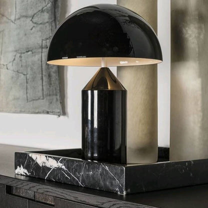 Contemporary Metal Sculptural Base Table Lamp 1-Light