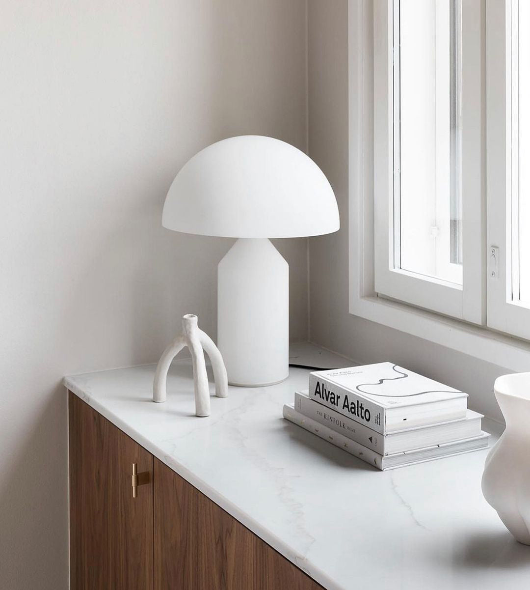 Contemporary Metal Sculptural Base Table Lamp 1-Light