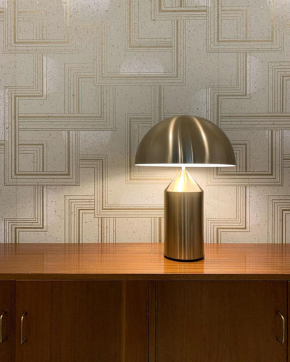 Contemporary Metal Sculptural Base Table Lamp 1-Light