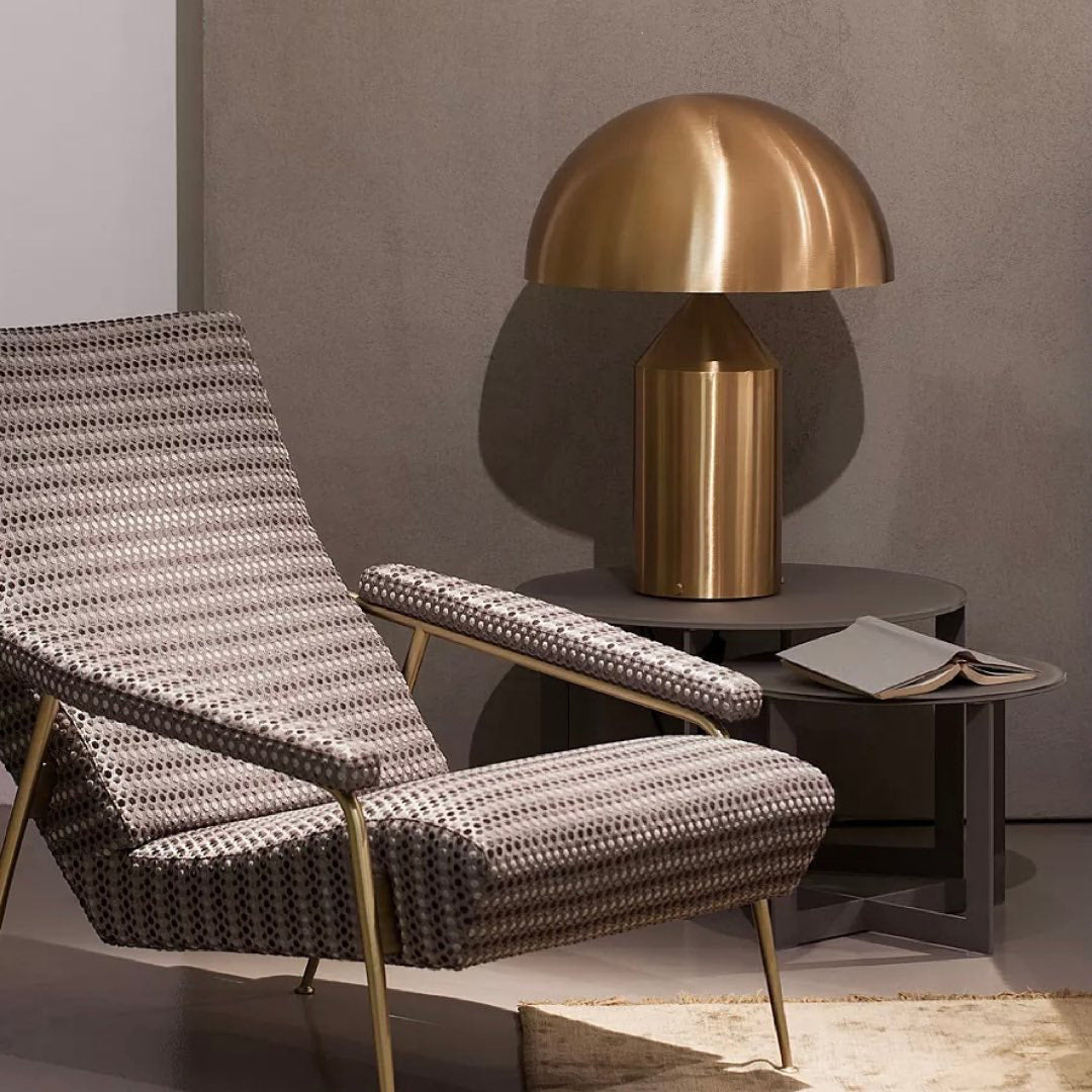 Contemporary Metal Sculptural Base Table Lamp 1-Light