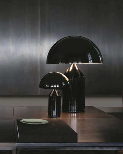 Contemporary Metal Sculptural Base Table Lamp 1-Light