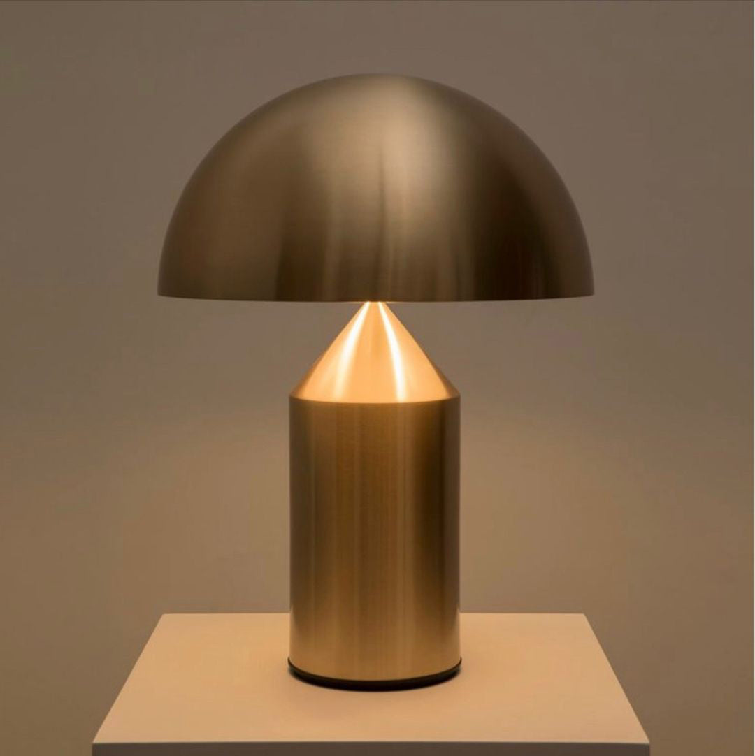 Contemporary Metal Sculptural Base Table Lamp 1-Light
