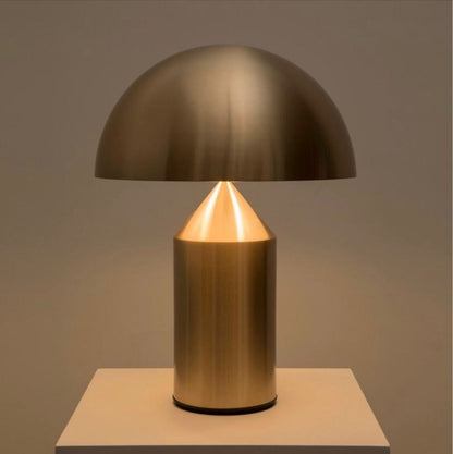Contemporary Metal Sculptural Base Table Lamp 1-Light