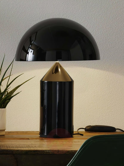 Contemporary Metal Sculptural Base Table Lamp 1-Light