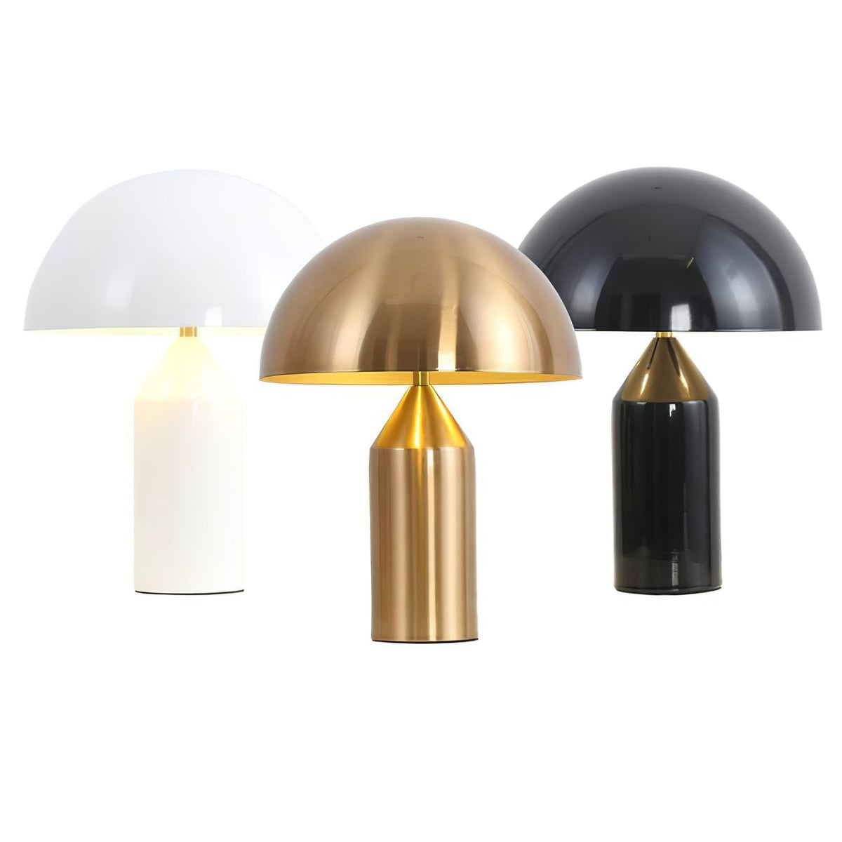 Contemporary Metal Sculptural Base Table Lamp 1-Light