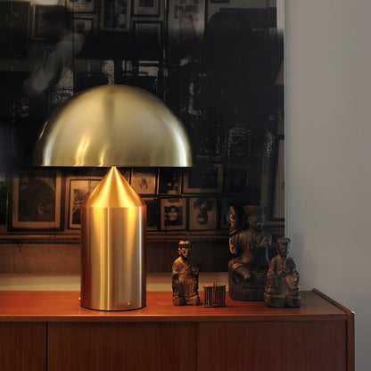 Contemporary Metal Sculptural Base Table Lamp 1-Light
