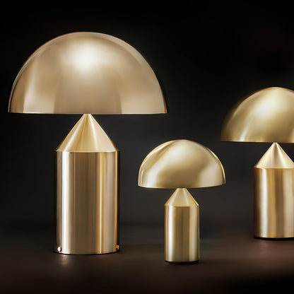 Contemporary Metal Sculptural Base Table Lamp 1-Light