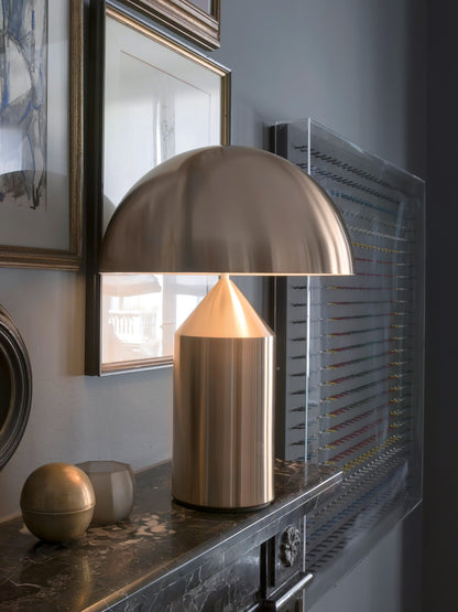 Contemporary Metal Sculptural Base Table Lamp 1-Light
