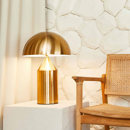 Contemporary Metal Sculptural Base Table Lamp 1-Light