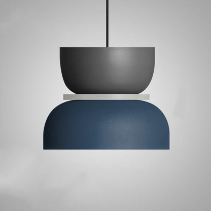 Scandinavian Zinc Alloy Dual-tone Dome Pendant Light LED 1-light