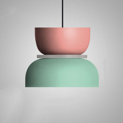 Scandinavian Zinc Alloy Dual-tone Dome Pendant Light LED 1-light