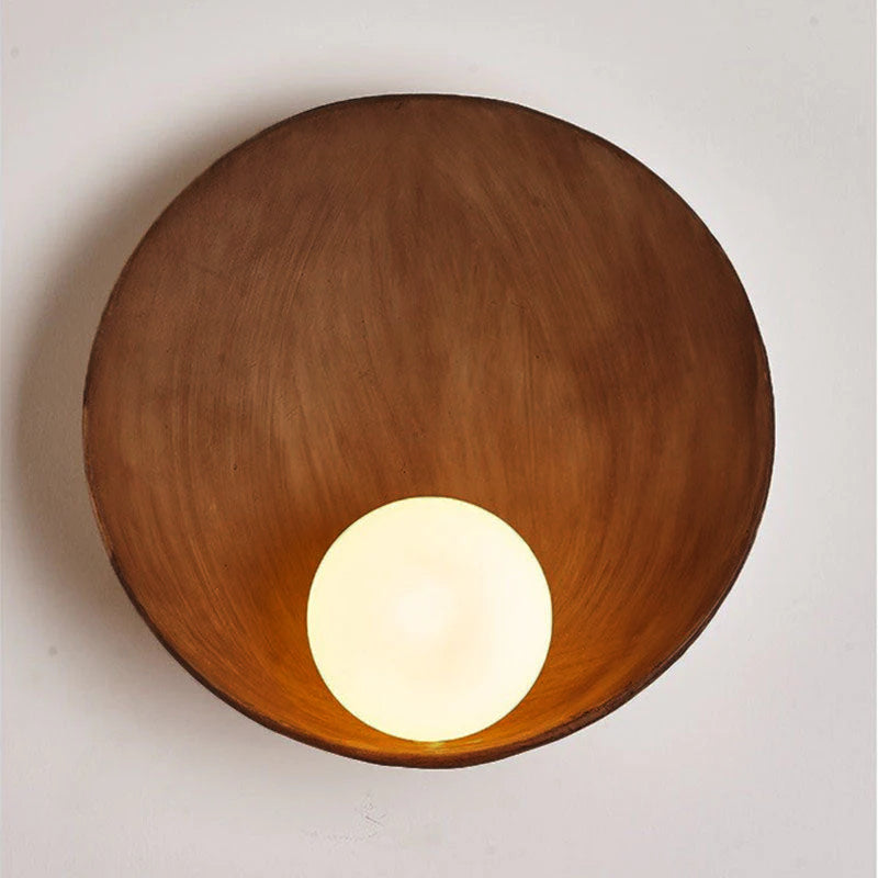 Contemporary Glass Round 1-Light Wall Sconce