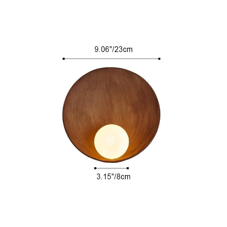Contemporary Glass Round 1-Light Wall Sconce