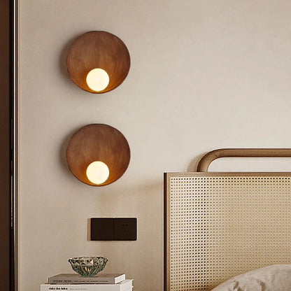Contemporary Glass Round 1-Light Wall Sconce