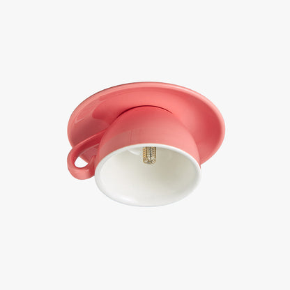 Modern Ceramic Semi-Flush Ceiling Light 1-Light