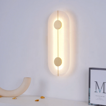 Modern Scandinavian Marble Round Wall Sconce LED 1-Light