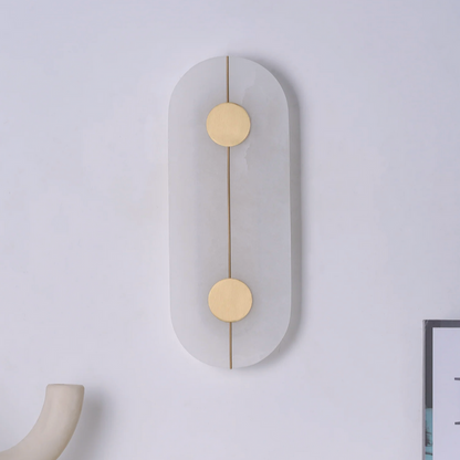 Modern Scandinavian Marble Round Wall Sconce LED 1-Light