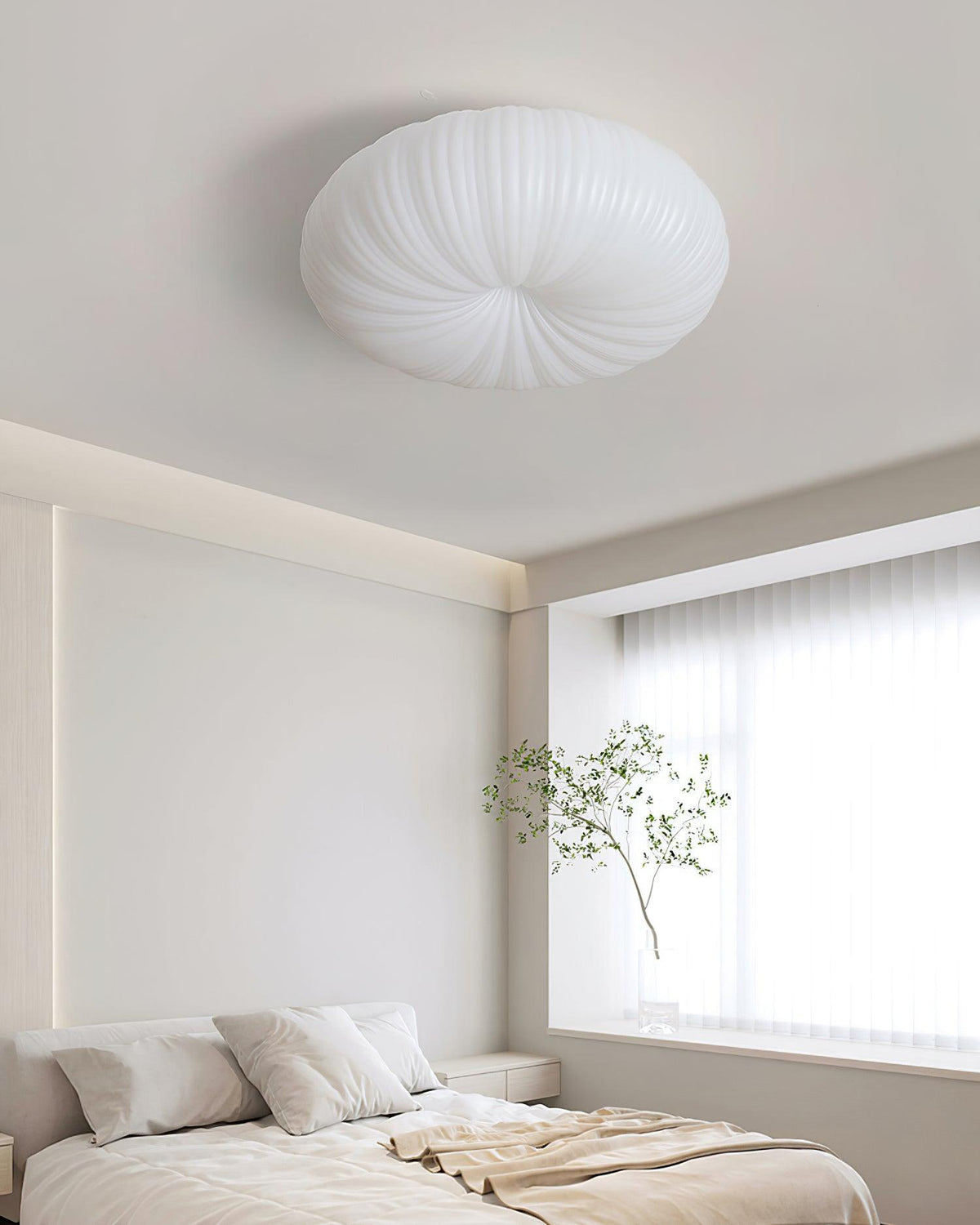 Contemporary Acrylic Low-Profile Flush Ceiling Light 1-Light