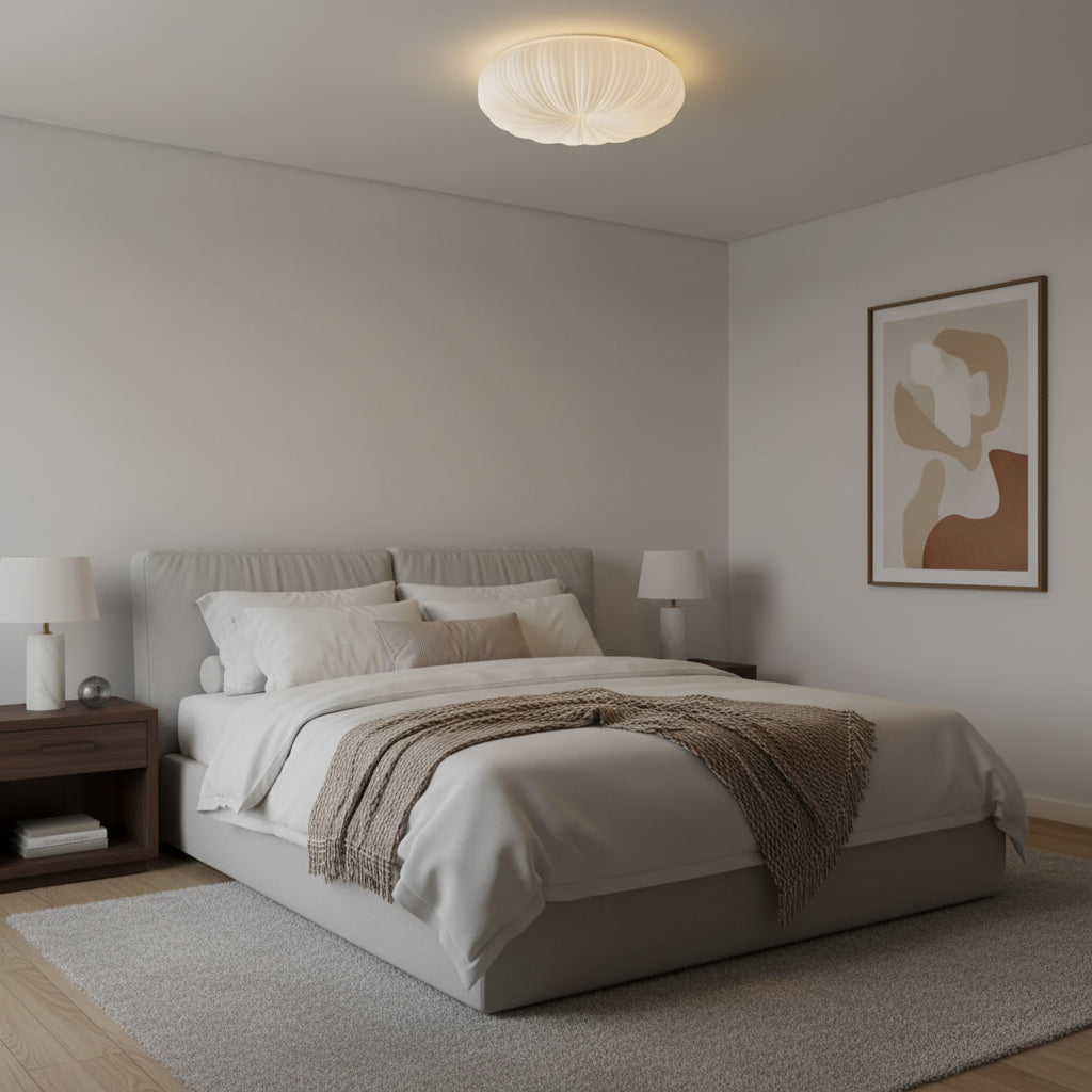 Contemporary Acrylic Low-Profile Flush Ceiling Light 1-Light