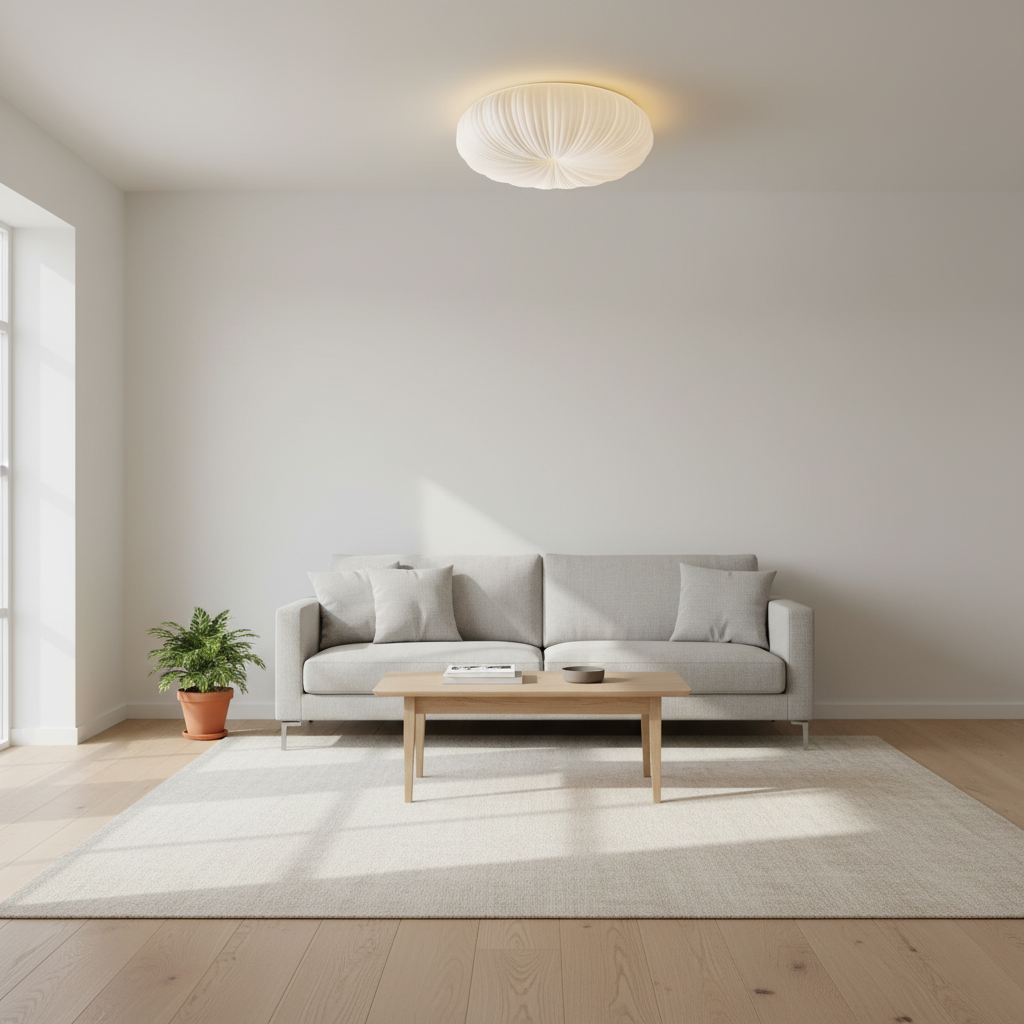 Contemporary Acrylic Low-Profile Flush Ceiling Light 1-Light