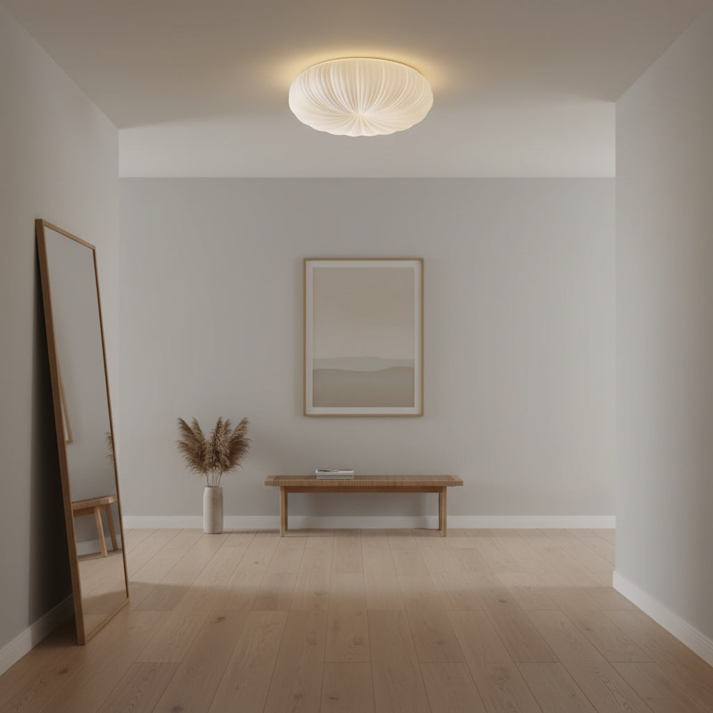 Contemporary Acrylic Low-Profile Flush Ceiling Light 1-Light