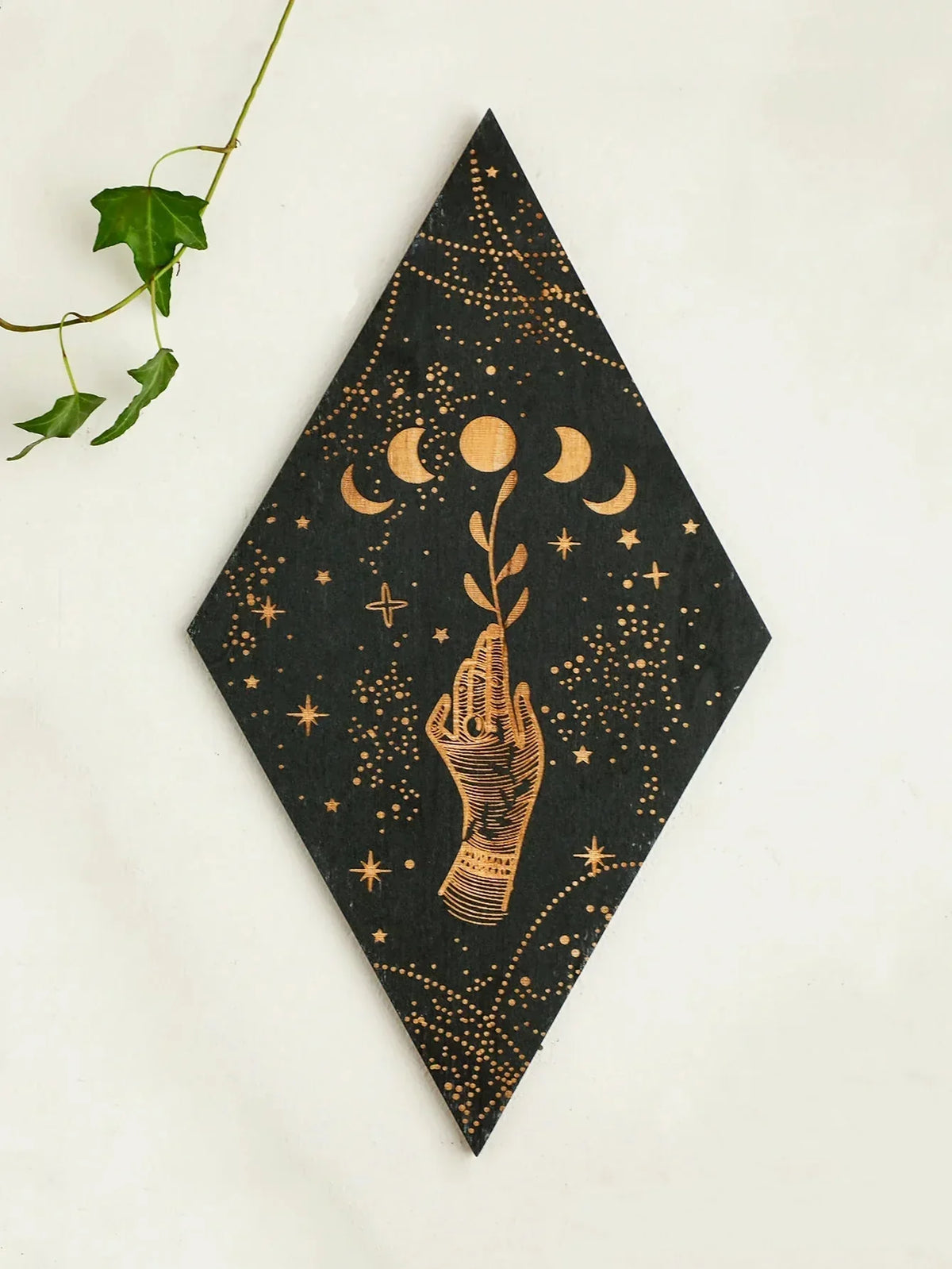 Bohemian Wood Moon Phase Decor Wall Hanging