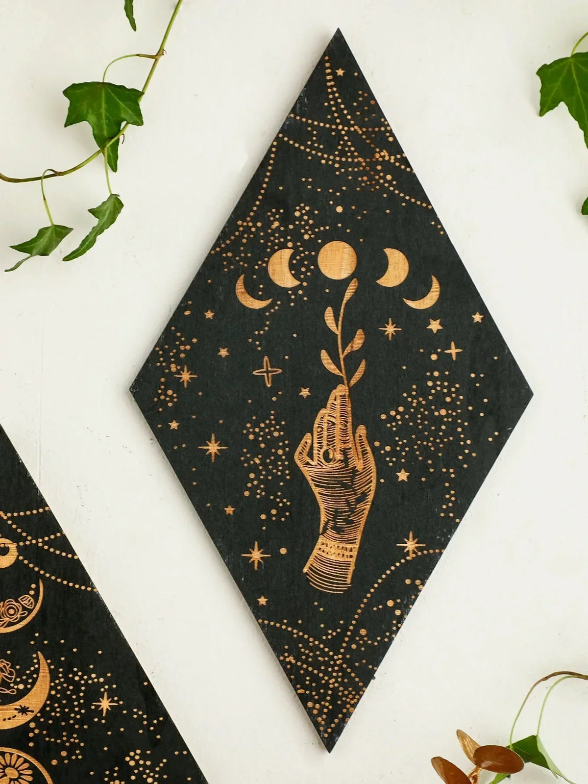 Bohemian Wood Moon Phase Decor Wall Hanging