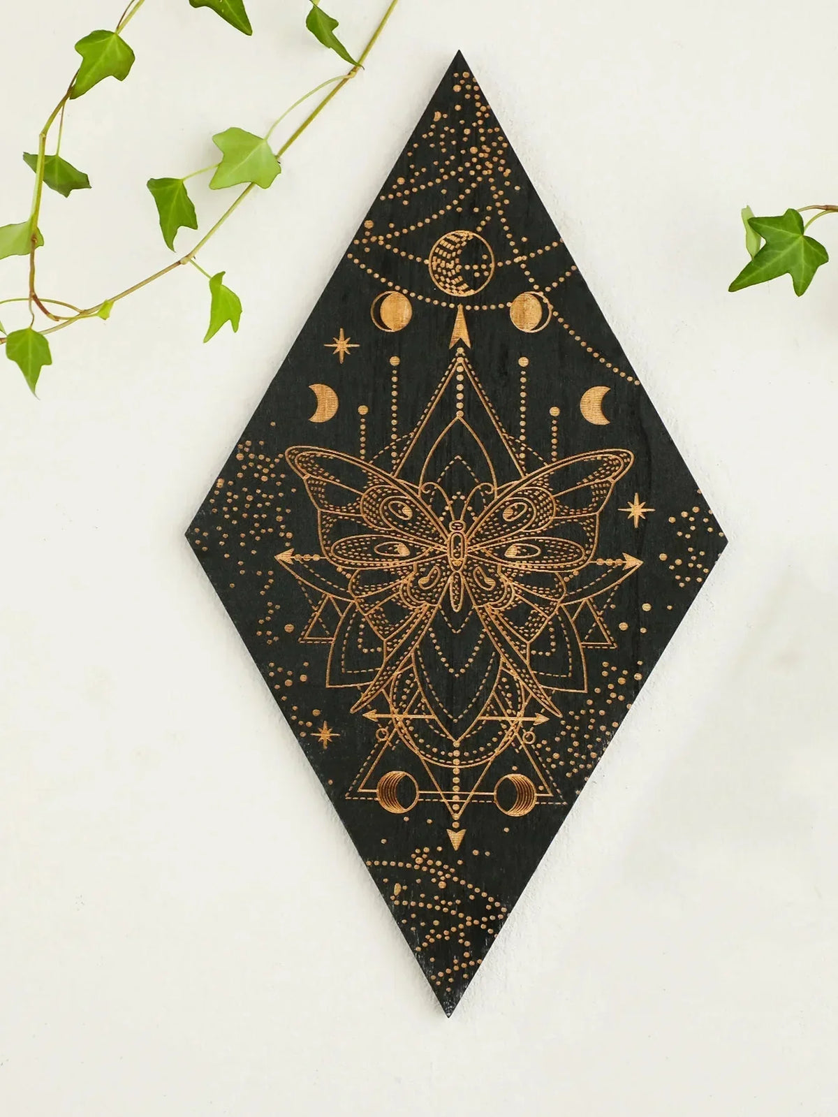 Bohemian Wood Moon Phase Decor Wall Hanging