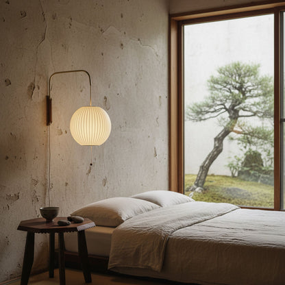 Contemporary Polymer Pull Chain Wall Light 1-Light