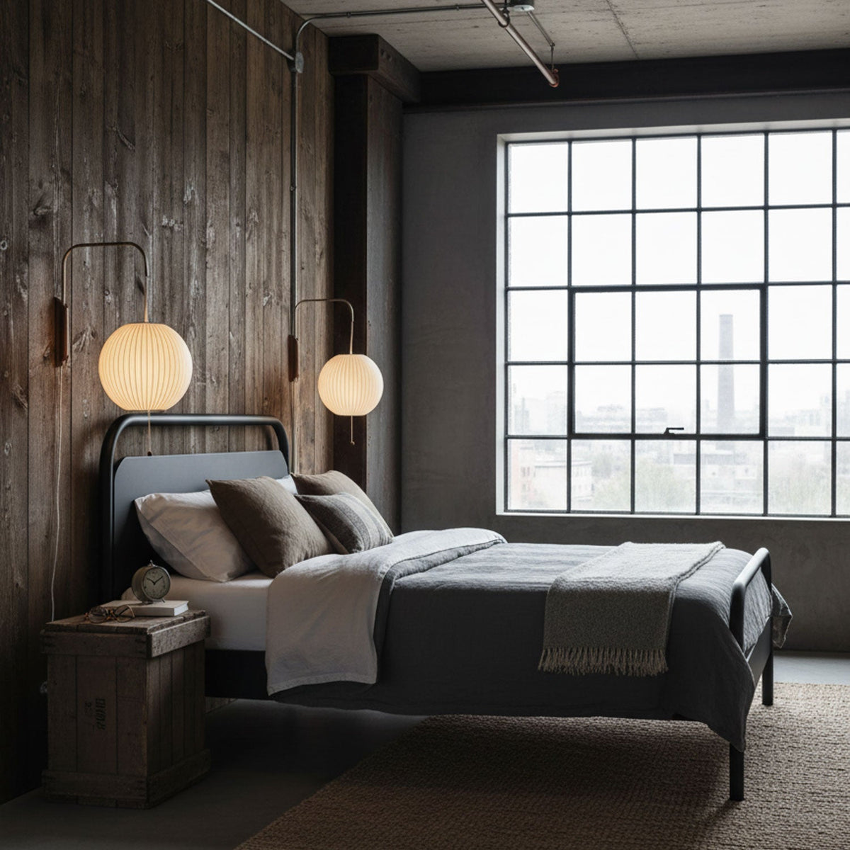 Contemporary Polymer Pull Chain Wall Light 1-Light