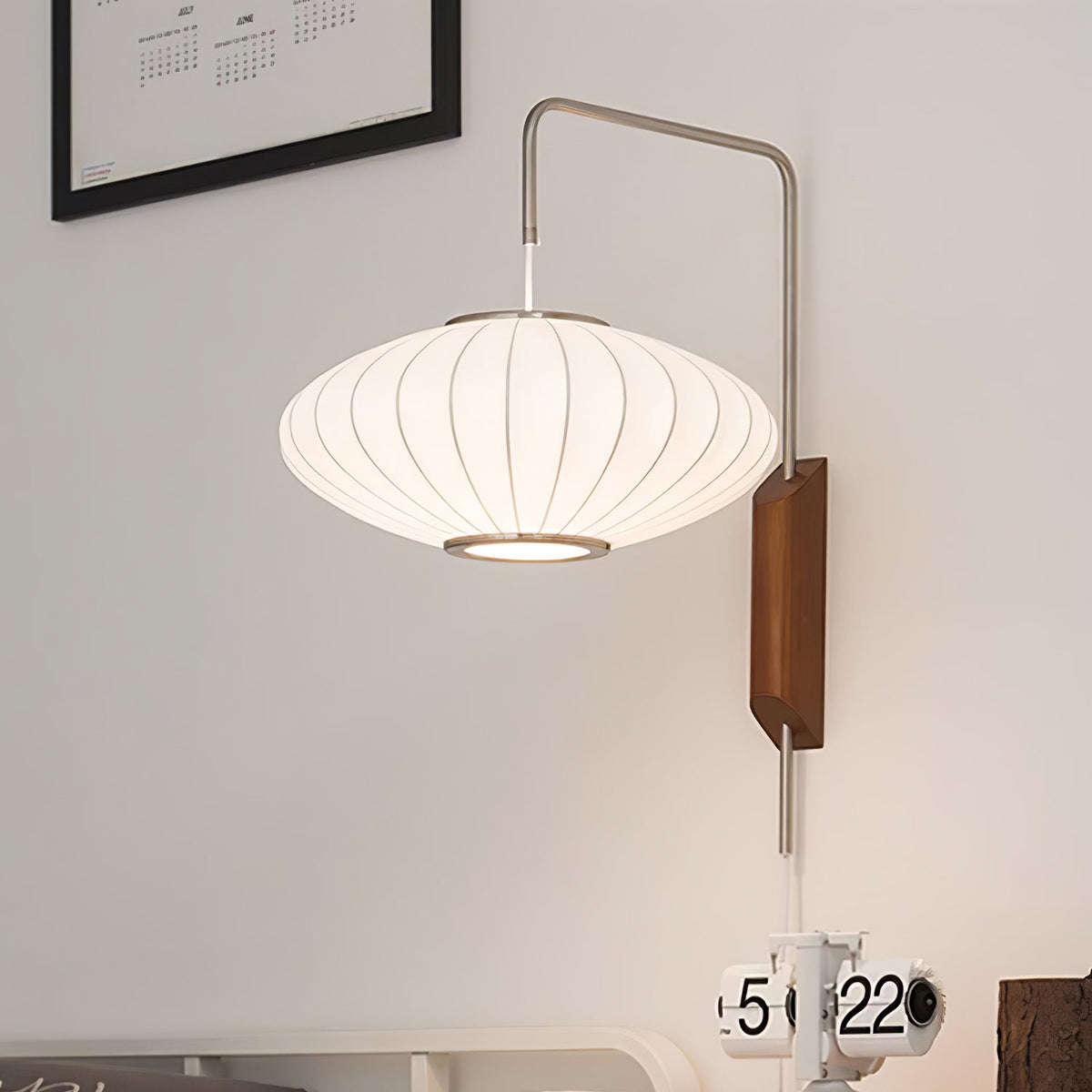 Contemporary Polymer Pull Chain Wall Light 1-Light