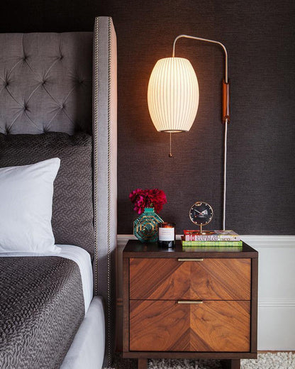 Contemporary Polymer Pull Chain Wall Light 1-Light
