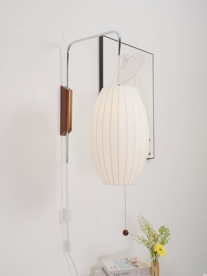 Contemporary Polymer Pull Chain Wall Light 1-Light