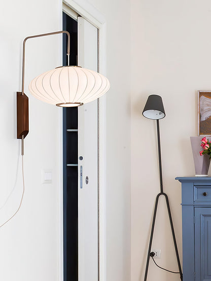Contemporary Polymer Pull Chain Wall Light 1-Light