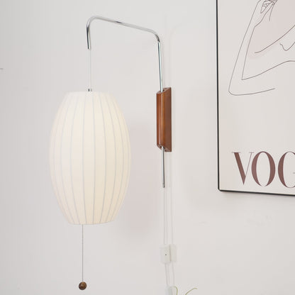 Contemporary Polymer Pull Chain Wall Light 1-Light